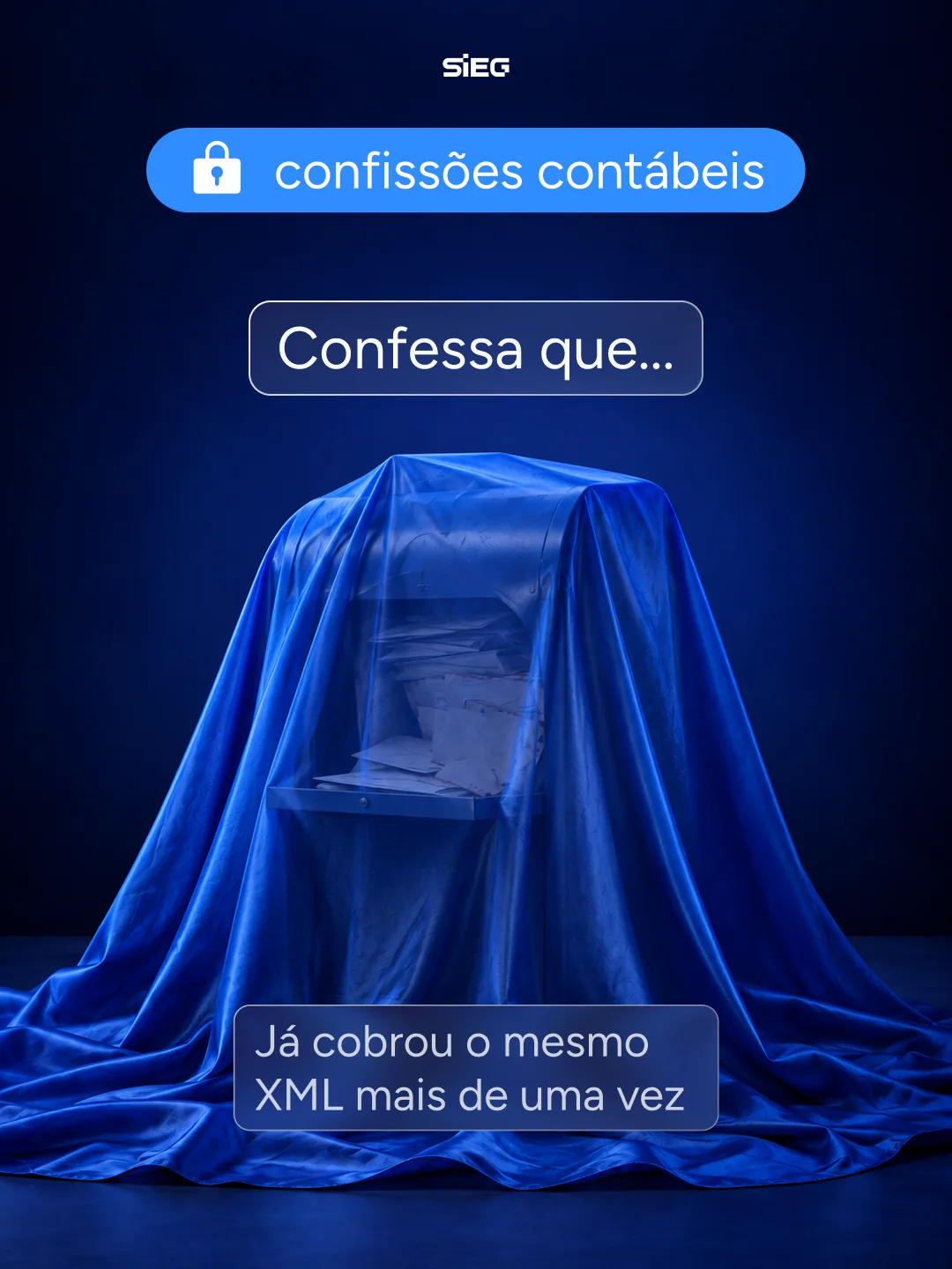 Confissões contábeis, slide 2: Confessa que… Já cobrou o mesmo XML mais de uma vez.