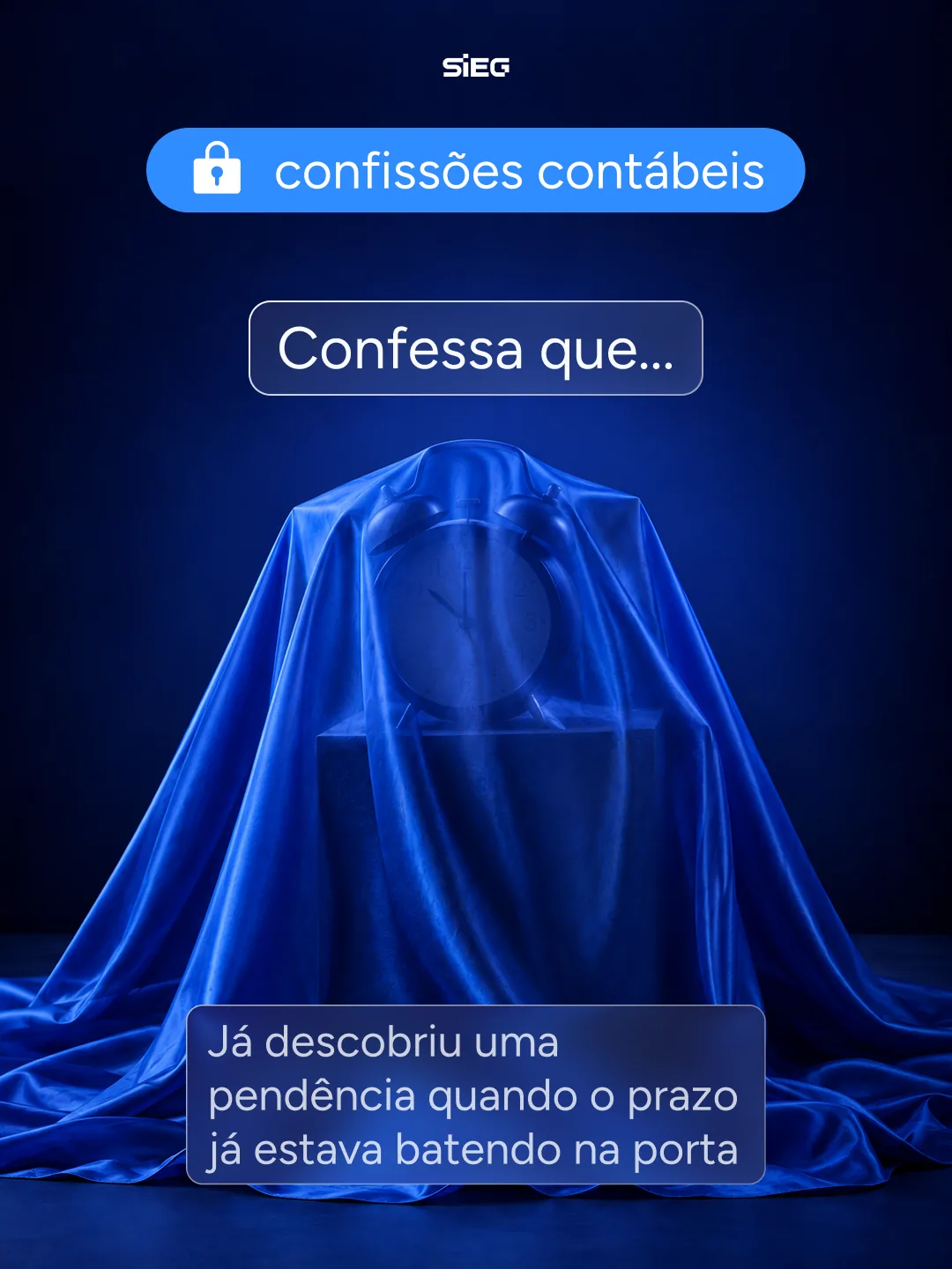 Confissões contábeis, slide 3: Confessa que… Já descobriu uma pendência quando o prazo já estava batendo na porta.