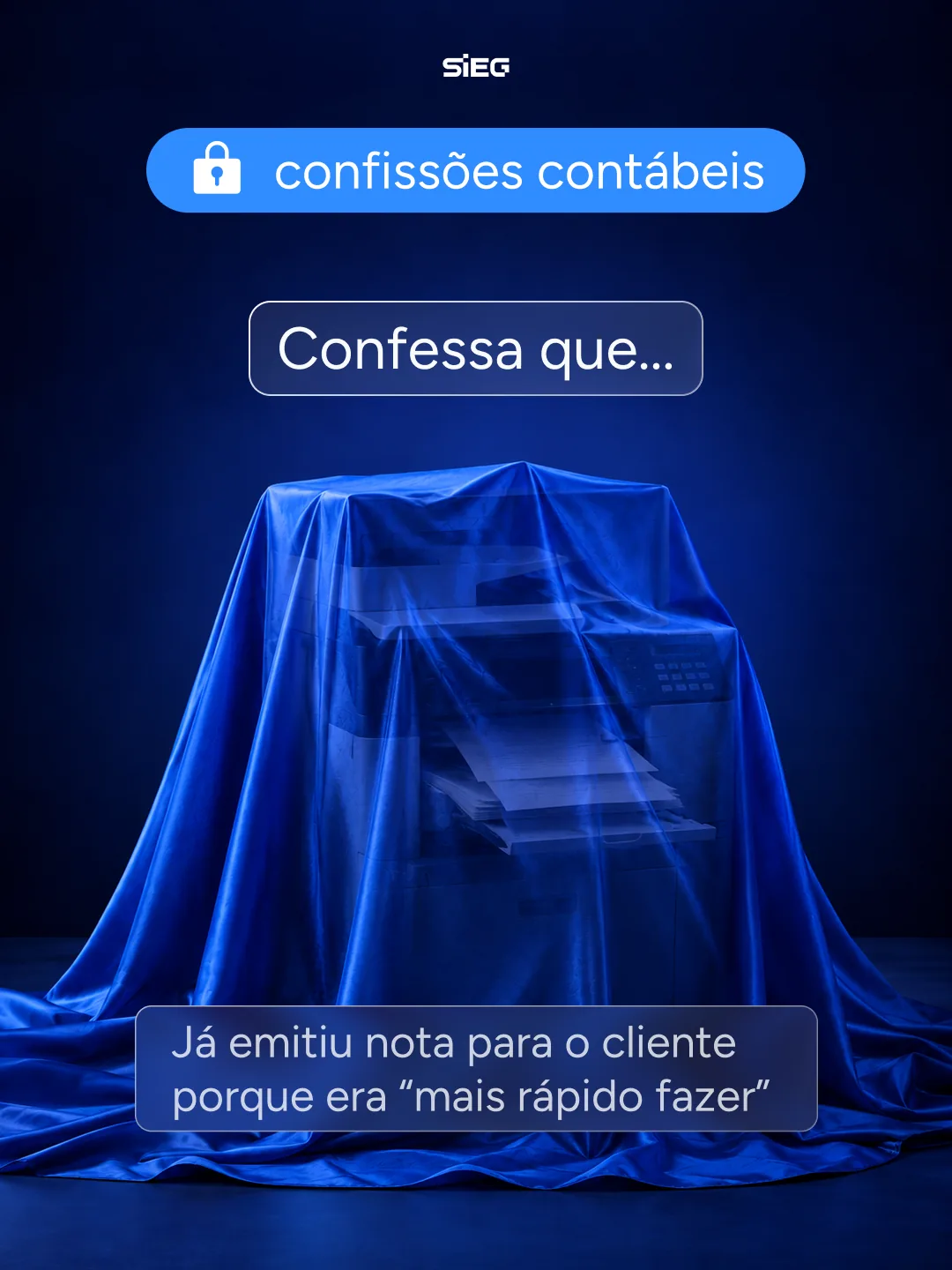 Confissões contábeis, slide 6: Confessa que… Já emitiu nota para o cliente porque era “mais rápido fazer”.