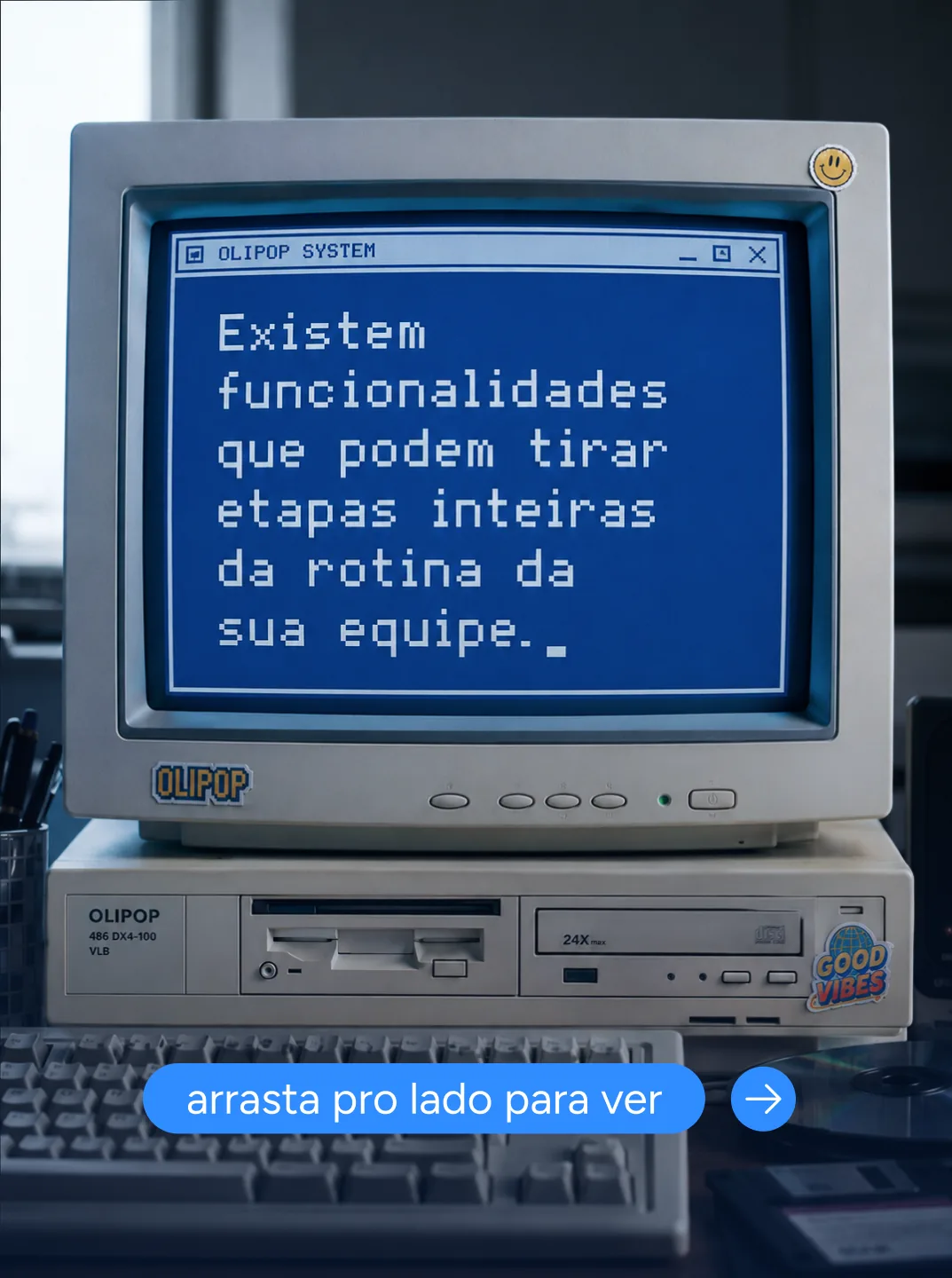 3 recursos da SIEG, slide 1: Monitor antigo: existem funcionalidades que podem tirar etapas inteiras da rotina da sua equipe.